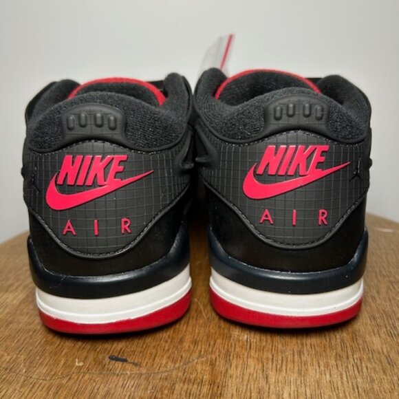 Nike Air Jordan 4 RM Men's Size 8M Black Varsity Red Wolf Grey -FQ7939-061 New - Picture 6 of 9